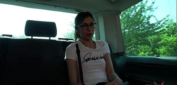  Czech Slut Enters in the Pick-Up Van to be Shared by Two Kinky Dudes